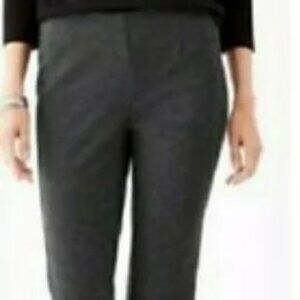 J. Jill dark gray ponte knit slim leg pull on pants size L  NWOTS